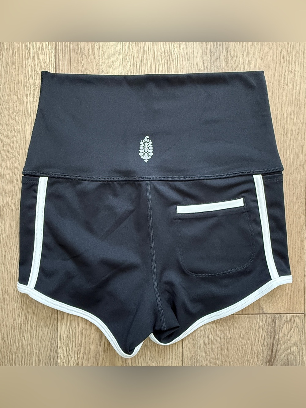 FP Movement by Free People Island Time Shorts Black High Waist Size Small